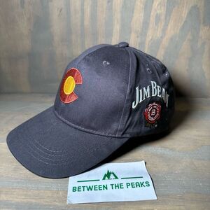 Colorado C Jim Beam Mens Baseball Cap Hat Black Logo Adjustable Canvas One Size